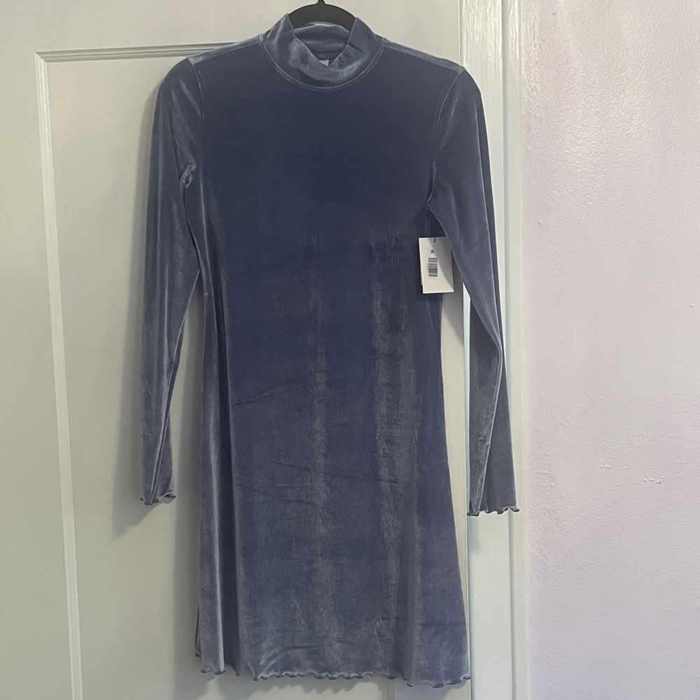 NWT Abound Velvet Dress in Rich Blue